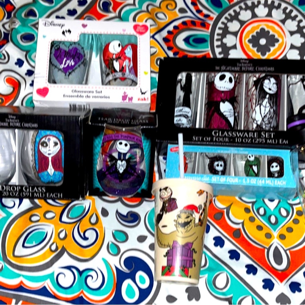The Nightmare Before Christmas Glassware Set of all Glassware sets